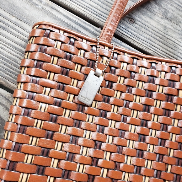 Nine West Accessories tote purse faux leather woven - Picture 3 of 9